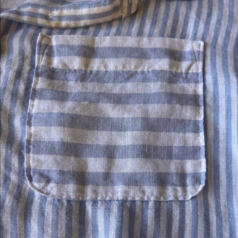 Nicole Miller Blue and White Striped Blouse - Picture 4 of 12